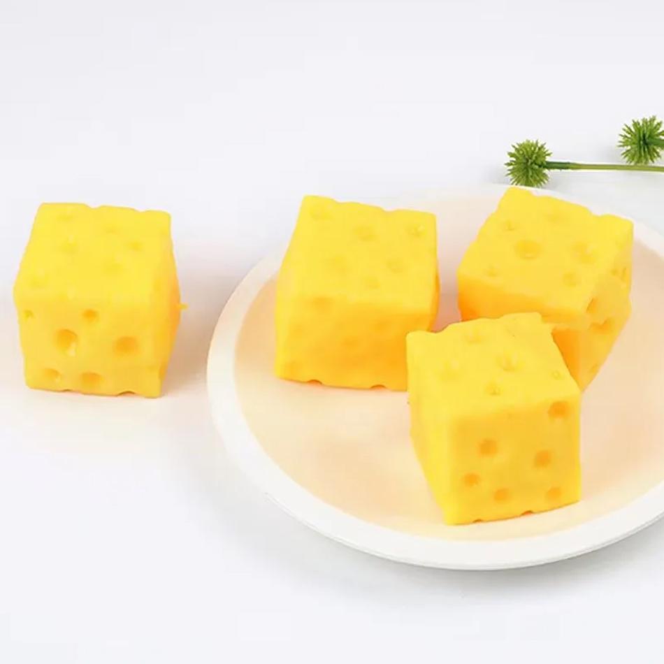 Squishy Square Cheese Squeeze Toy Soft Decompressing Pinching Cheese Sticky Slow Rebound Toy Christmas gift
