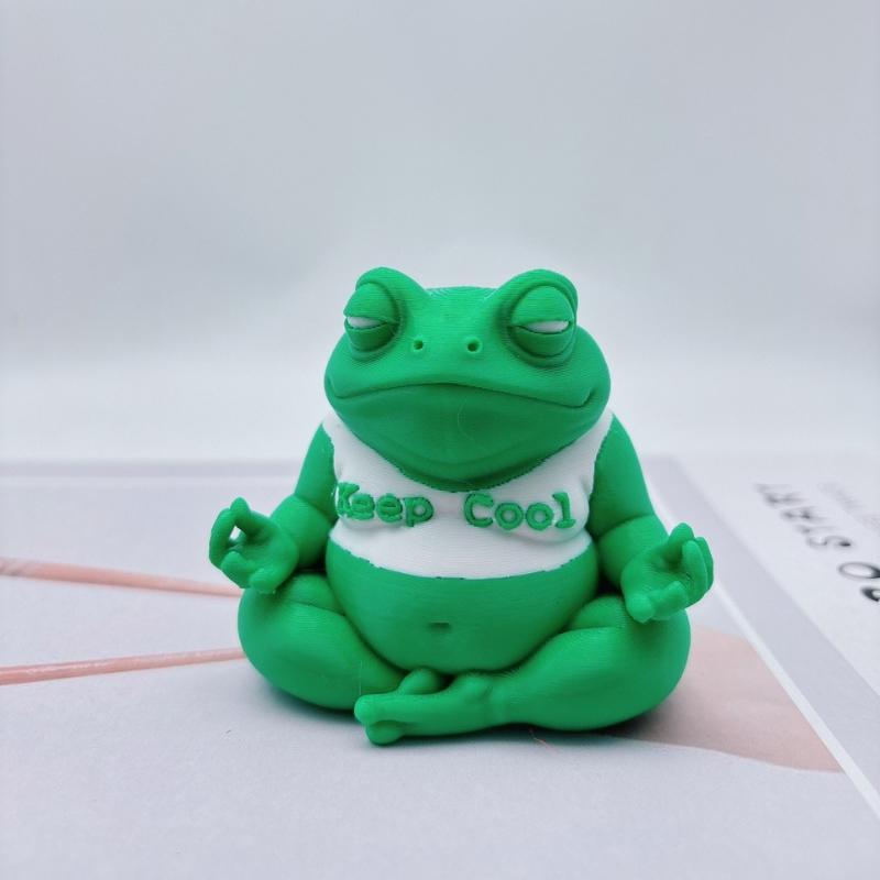 3D Printing Meditation Yoga Frog Statue - Lotus Sitting Yoga Decorative Statue, Gift for Yoga Enthusiasts, Mother s Day Gift