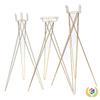 Gold Metal Flower Stand - Tripod Design for Flower Shops