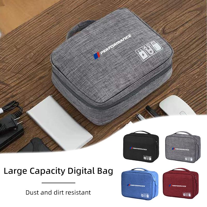 Car Data Cable Storage Bag Waterproof Travel Organizer Bag USB DataLine For BMW E46 E90 E60 F10 E39 F30 E36 F20 E87 E90 E70 E91