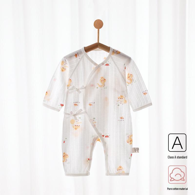 

Летний хлопковый ромпер-монах с длинным рукавом и бабочкой для новорожденных 1-3 months