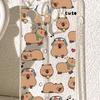 Cartoon Dog Head Clear Anti-Drop Case for iPhone 14/15/16/17 Pro Max Series