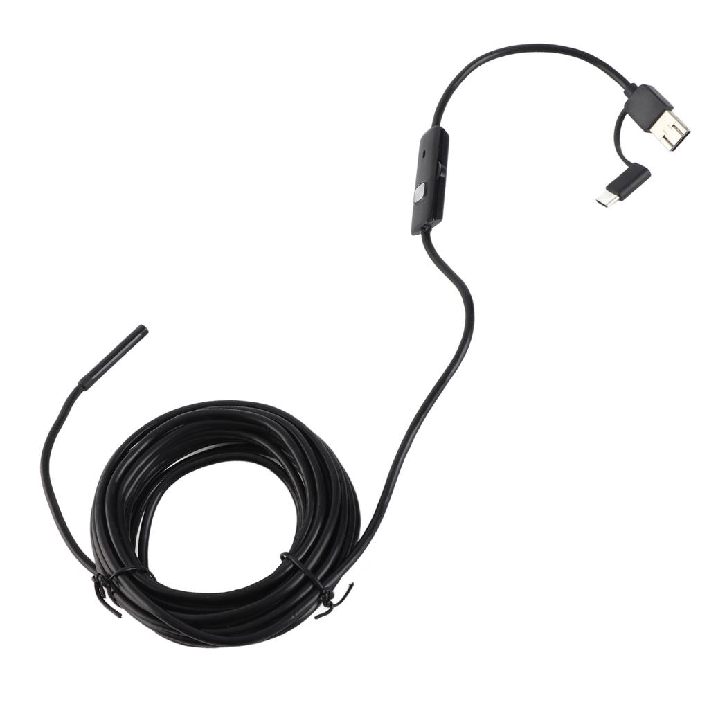 Endoskop Kamera Handy PC USB Typ C 3 In 1 für Android mit LED-Licht für Automobil 5 Meter Hartdraht 5,5 mm