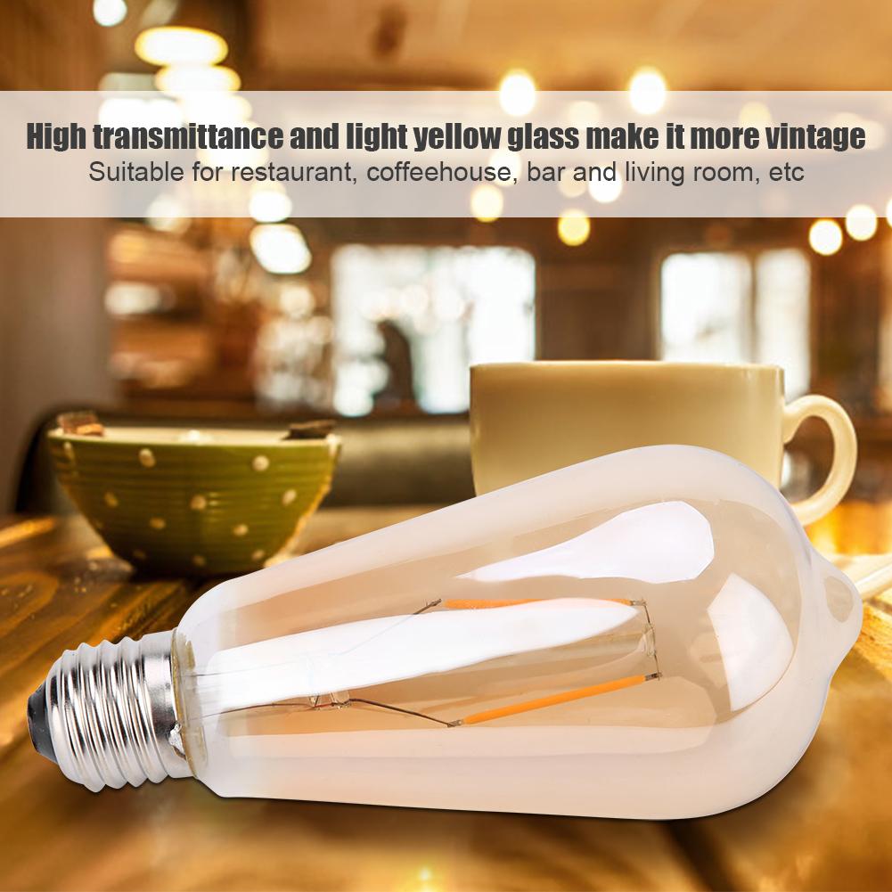 E27 Brown Glass Retro LED Light Lamp Bulb Lighting Decoration for Coffeehouse 2W