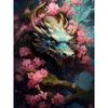 Diamond Painting Full Drill Art Handsome Flower Dragon Round Diamond Painting Handmade Star Cat Diy Diamond Mosaic Painting Home Decoration