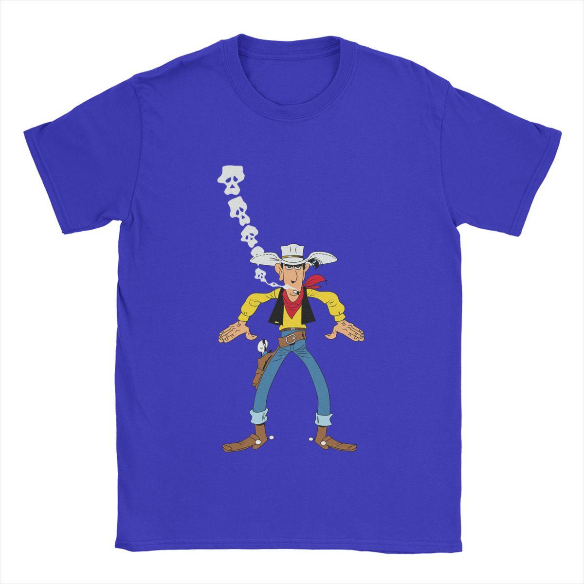 

Lucky Luke Ти Готовий Чоловічі Футболки Мультяшні Смішні Футболки З Коротким Рукавом З Круглим Вирізом Чиста Бавовна Дорослі Топи XL