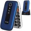 Mobilní telefon pro seniory, S70, Modrý TRUE GSM s výklopným krytem