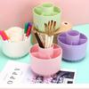 360 Degree Rotating Pencil Holder High-capacity Dual-Purpose Plastic Desk Organizer Desktop Storage Box Office Organizer