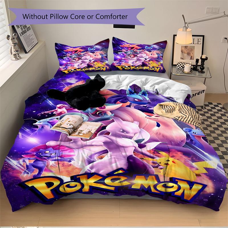 3pcs Pokémon, Charizard Duvet Cover Set - Machine Washable, Includes 1 Duvet Cover and 2 Pillowcases, No Core Included Yy251022149