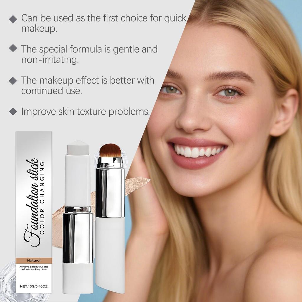 Moisturizing natural color foundation stick is lightweight and obedient to create a clear nude makeup portable daily makeup cream 13g