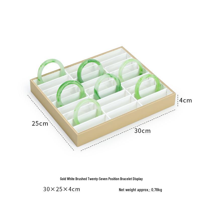 Ya Yu Jin Bai Jewelry Display Tray for Bracelets, Ear Studs, Necklaces - Silver & Gold