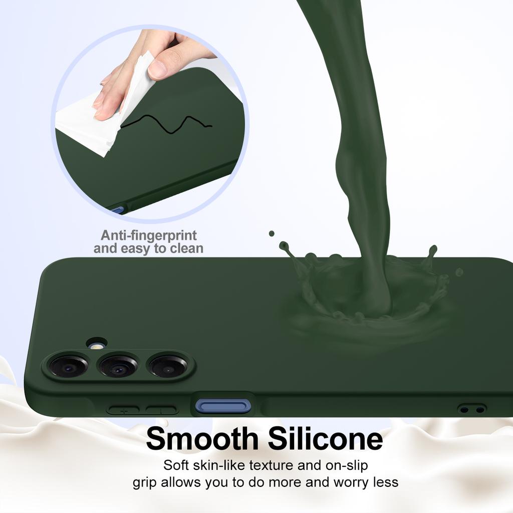 For Samsung Galaxy A25 5G (Global) (161mm) Magnetic Case Anti-Drop Liquid Silicone Phone Cover