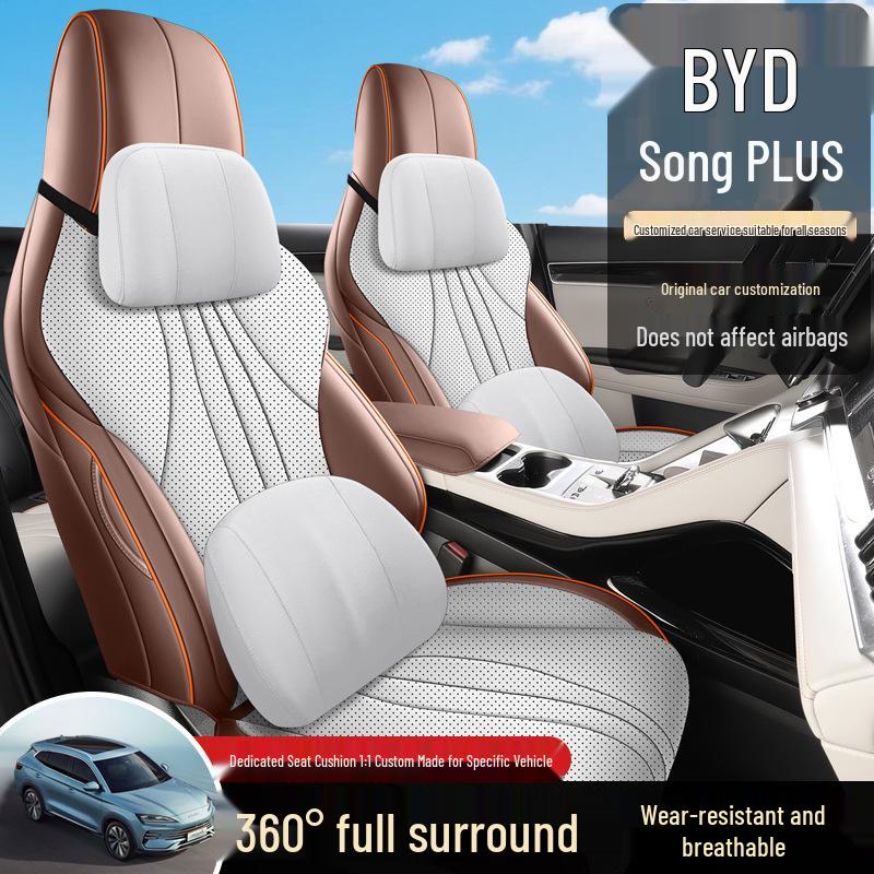 All-Season Full Surround Seat Cover for BYD Song Plus/DMI Five-Seater Car Cushion