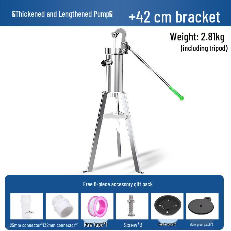 Landelijk Ouderwets Gietijzeren Handbediende Roestvrijstalen Putpomp