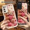 Phone Case: 2D Flat Samsung Galaxy A34 A35 M05 M06 S20 S22 S21 FE Plus 5G Gradient Protective Case, Couple Plush Teddy Bear, Christmas and Halloween G