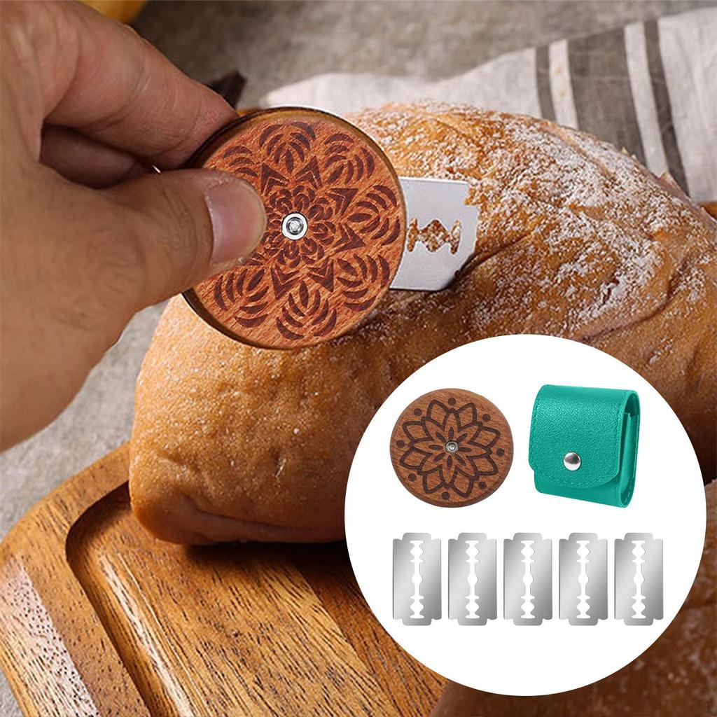 Bread Cutter With 5 Replaceable And Storage Scoring Cutting Tools For