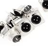 uxcell 3-pin XLR Male Chassis Metal Panel Mount Socket PCB Panel Jack Audio Studio Speaker Microphone Connector Silver Tone 10pcs