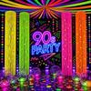 2.1m Party Ceiling Hanging Decor Tube Hanging Design Fluorescent Streamer  90s Theme Party