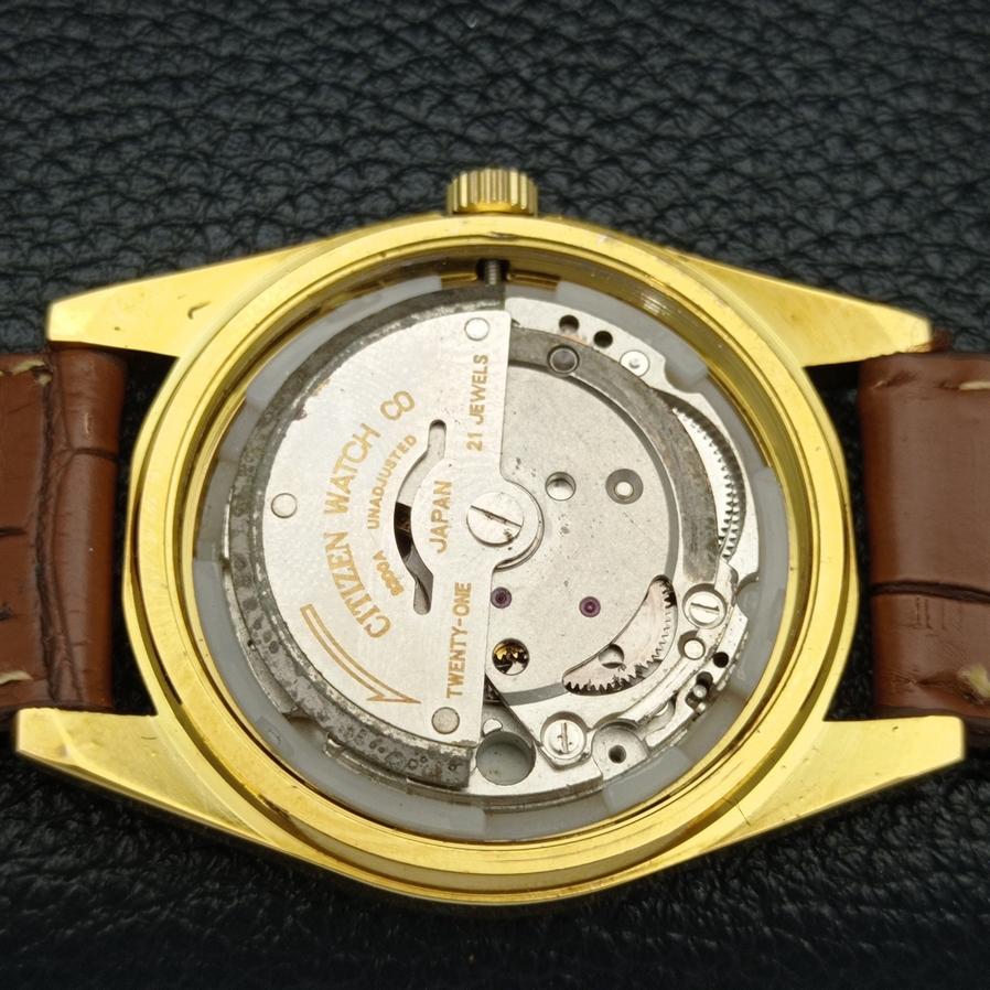 ELEGANT OLD CITIZEN JAPAN MENS AUTOMATIC REFURBISHED GOLDEN DIAL WATCH a426142-2 RL-a426142
