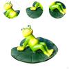 Floating Frog Figure with Water, Resin, Animal Statue Decoration for Patio Aquarium