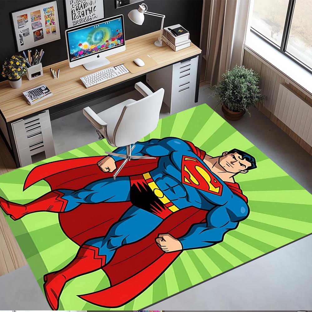 SUPERMAN Printed Carpet Rug for Office Chair Living Room Bedroom Kitchen Room Decor Gifts