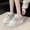 Ladies 2025 new thick-soled women's vulcanized shoes increase 6 cm casual sports shoes high heels women's board shoes sneakers