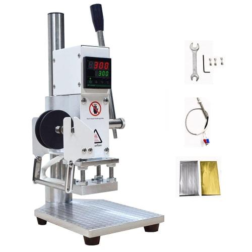 

Jvedo Foil Stamping Machine, Hot Stamping Machine, 5*7cm, 110V, Branding Iron, Hot Stamping, Foil Stamping, Leather Craft Tool with Temperature Contro