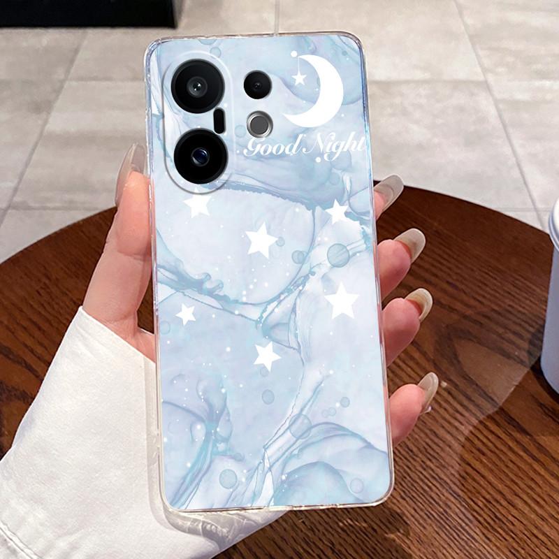 Gele-Hülle für VIVO X200 FE Hülle Vivo S30 Pro Mini Fundas Klare Silikon-Weich-TPU-Abdeckung Niedliche Katze Hase Herz Schutzhülle