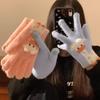 Cute giraffe plush knitted five-finger female plush thickened cycling cold protection