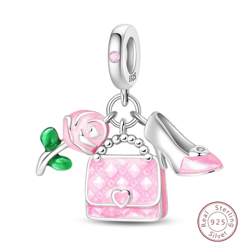 Sweety Copper Cake Poodle Crown Flowers Lover Luminous Charms Beads Fit 3Mm Bracelets Diy Fine Jewelry Making