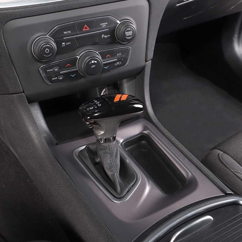 Car Gear Shift Panel Cover Gear Lever Protective Sticker For Dodge Charger For Dodge Challenger 2015 Up for Durango 2018 Up ABS Accessories
