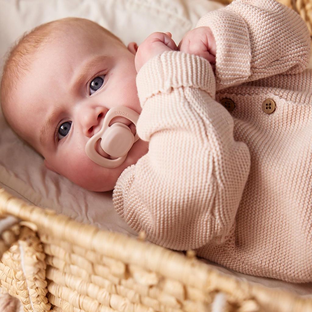 Silicone Pacifier for Baby Shower B.box Babies, Gifts, [Genuine] Berry/blush 6m+