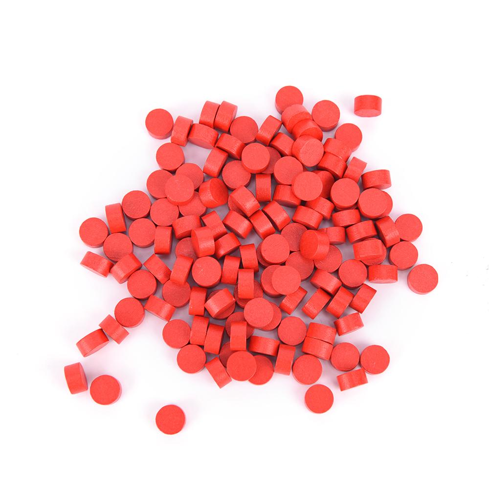 100Pcs Game Token 10*5Mm Disc Wooden Game Pieces Pawnchess Boardgameeducational Games Accessories 8 Colors