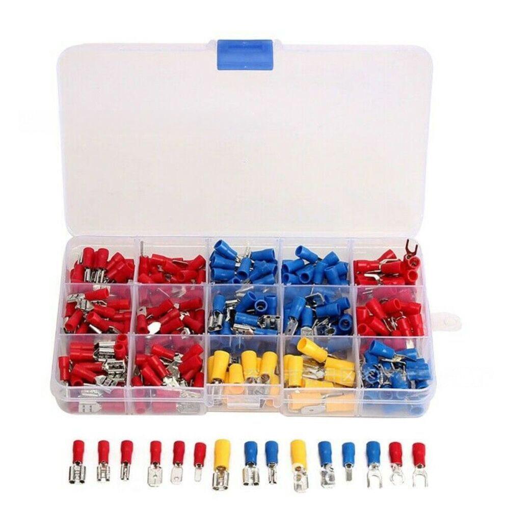 280pcs Cold Pressed Terminal Block Rubber Insulated Set for Electrical Wire Connector and Crimping Applications