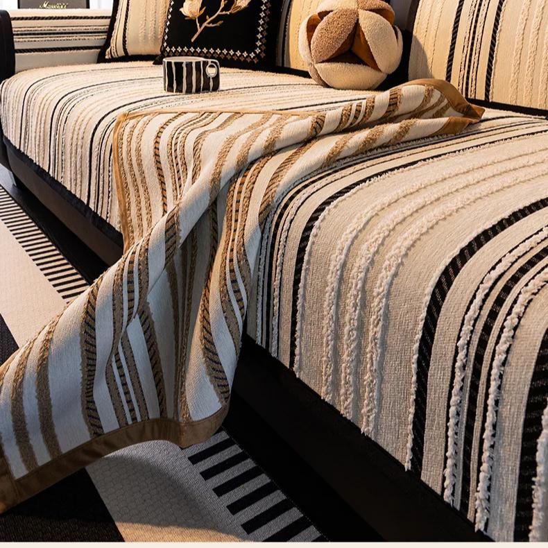 Hochwertiges Chenille-Sofakissen Neues Rutschfestes Kissen Vier Jahreszeiten Universal Hochwertiger Bezugsstoffbezug