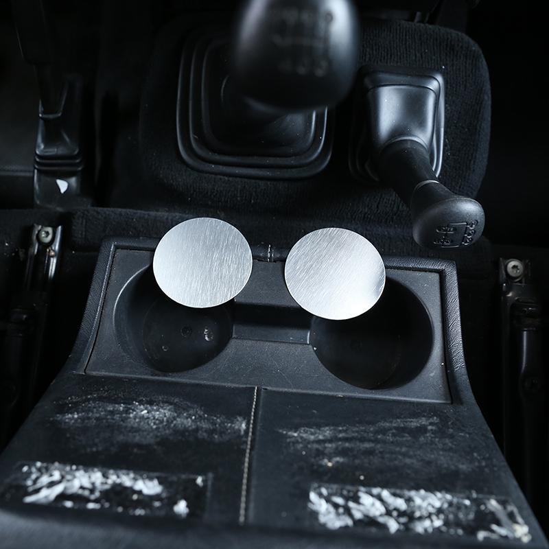 Für Land Rover Defender 2004-2018 Aluminiumlegierung Auto Mittelkonsole Getränkehalter Dekorativer Rahmen Auto Innenzubehör