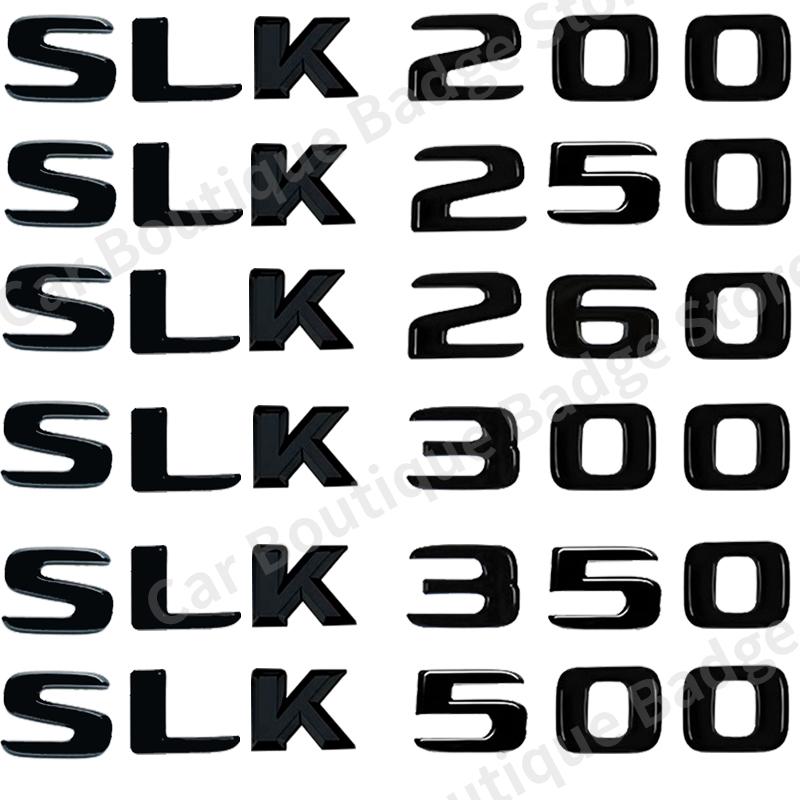 ABS Car Trunk Letters  Emblem Badge Decals Sticker For Mercedes Benz SLK Class R170 R171 4MATIC SLK200 SLK300 SLK350 SLK250