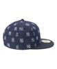 New Era 59FIFTY Denim Monogram NY Indigo 7 5950 Laser Burn NEYYAN IND Cap, Denim, 1/2 Count, Out,