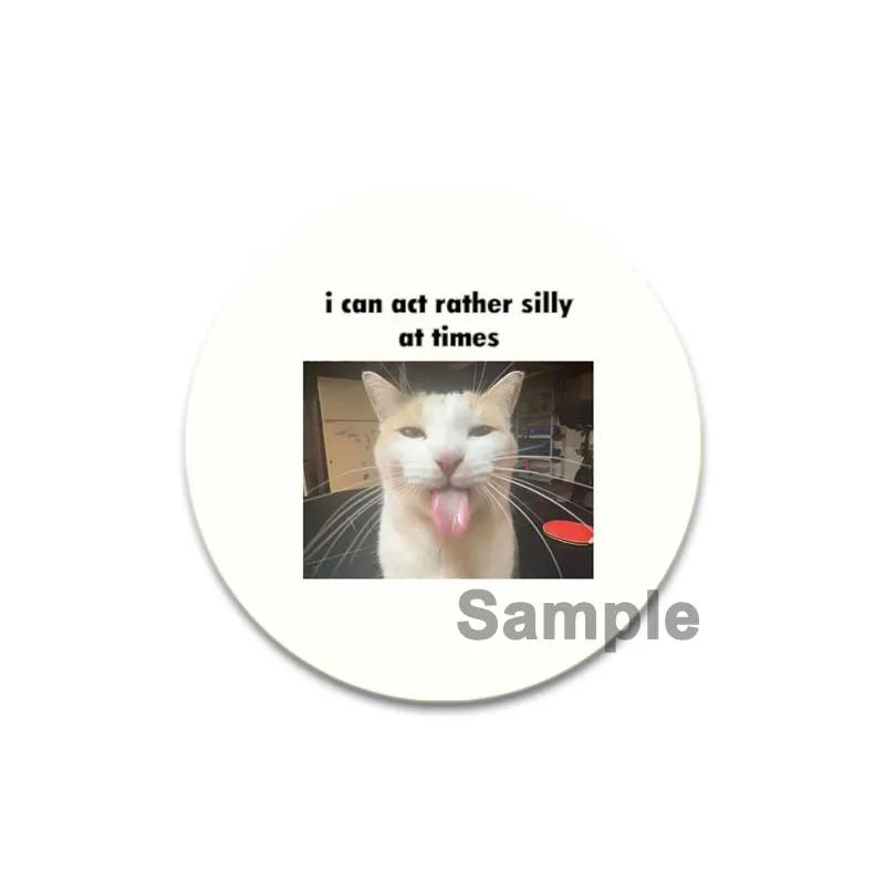 

32/44/58 мм Забавные животные, такие как кошки и собаки Значок Ад Клоун Лягушка Булавки Мультяшный узор Брошь Одежда Сумка Кепка Декор Ювелирные изделия 32mm