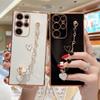 Luxury Plating TPU Girly Cover Love Heart Bracelet Mobile Phone Cases for Samsung Galaxy A12 A13 A52 A53 5G Shockproof Cover
