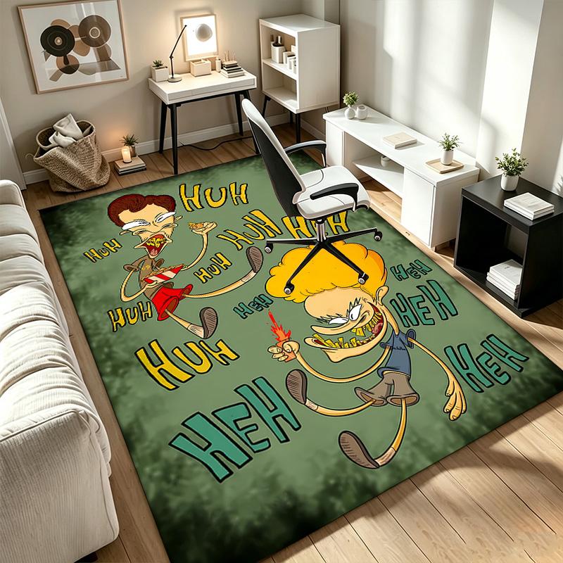 Beavis und Butt-Head Ein Teppich geeignet für Bürostuhlbereiche Wohnzimmer und Computertische perfekt für Heimbüros und ein ideales Weihnachtsgeschenk