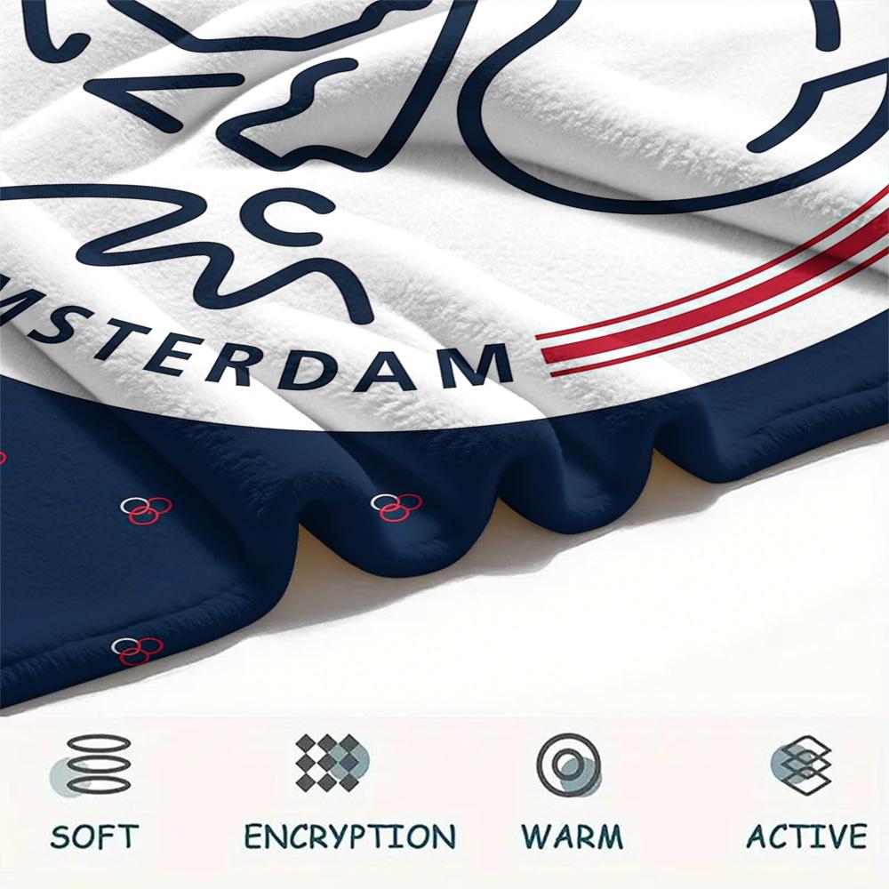 Custom Name Ajax Amsterdam2 Flannel Blanket, High Quality Comfortable for All Seasons, Home Decor, Warmth and Comfort