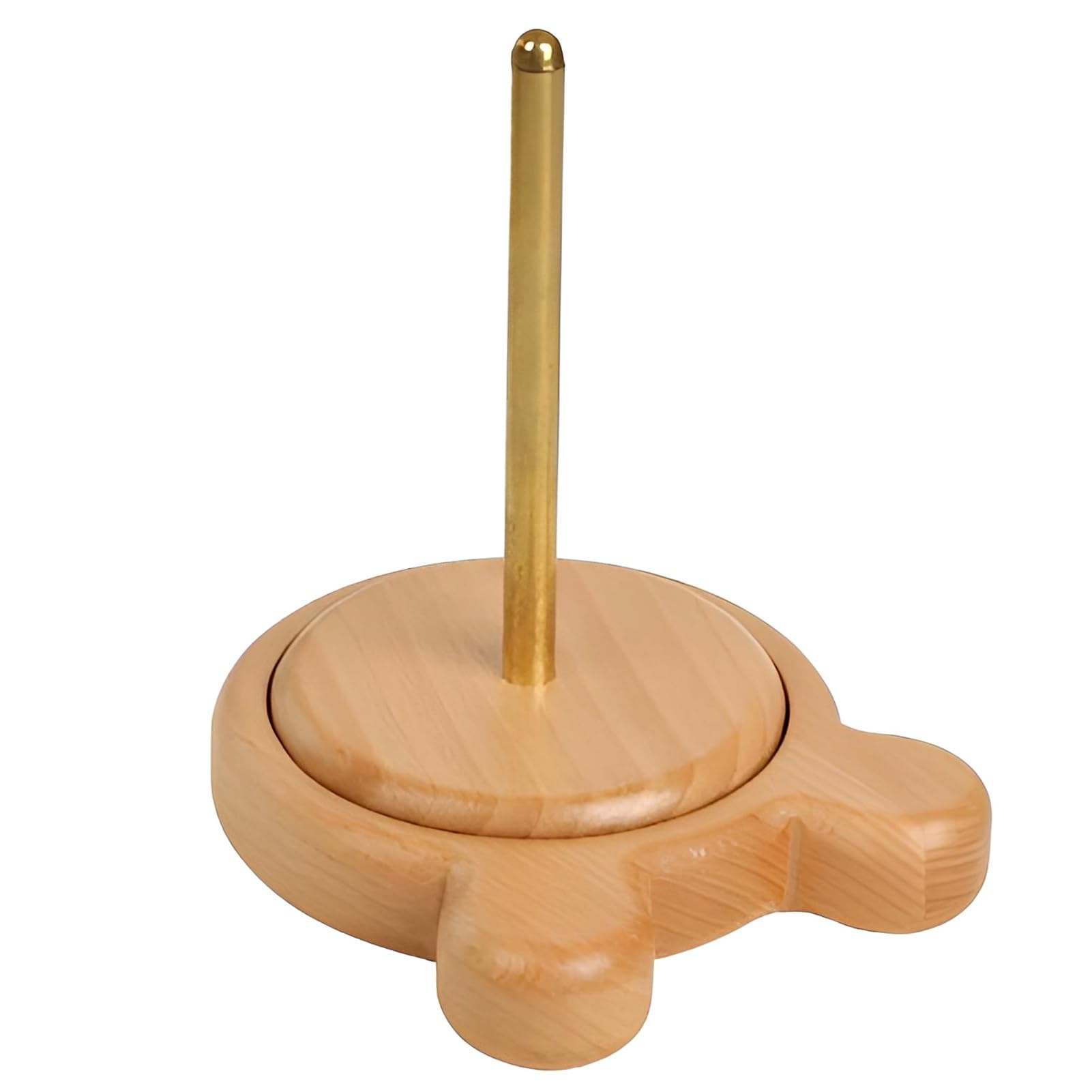 

Деревянный вращающийся держатель для пряжи ZERONOWA, стойка, держатель для вязания/крючком/пряжи (нести) золотой
