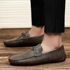 Fashion High Quality Leather Men Casual Shoes Comfortable Light Men Loafers Formal Men Dress Shoes Breathable Slip On Men Driving Shoes