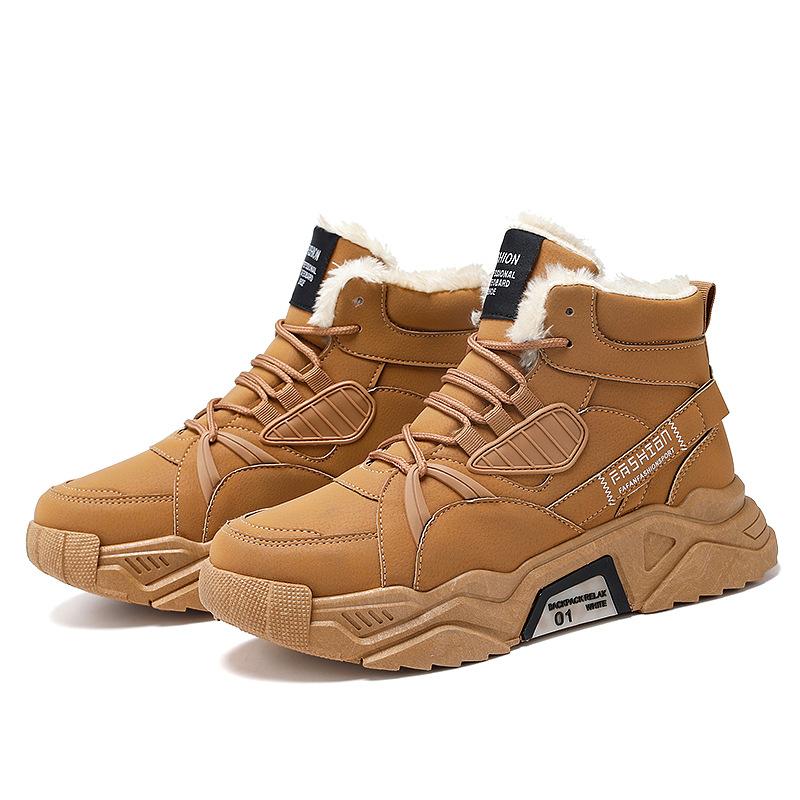 2024 Trend Snow Boots Men New Chunky Shoes Sneakers Winter High-top Shoes Male Good Quality Snow Furry Warmth Sneakers Men