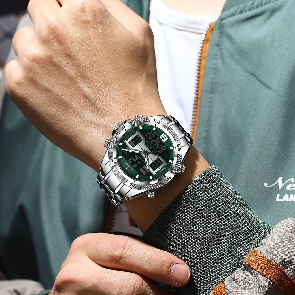 Casual Men's Watch 30m Waterproof Sports Military Dual Display Watch Quartz LED Digital Watches Relogios Masculino