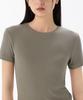 MUSINSA STANDARD WOMAN Women'S Ribbed Slim Fit T-Shirt [Taupe]