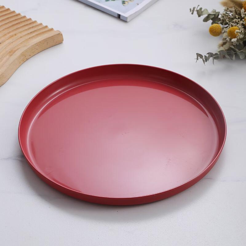 Wheat Straw Plastic Round Serving Plates