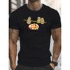 T-Shirt for Men Featuring a Humorous Potato Murder Case, Designed with Retro Cartoons of a Detective And Victim Potatoes. Made from Soft