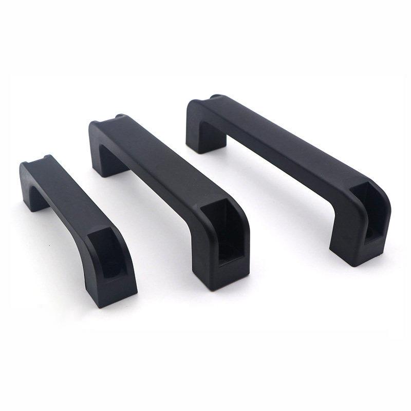 Nylon Zuggriff Schwarzer Kunststoff Quadratischer Griff Industrielle Ausrüstung Werkzeugkasten Werkzeugmaschine Kunststoffgriff Lochabstand 120/130/160/180mm